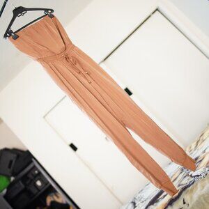 Tan Strapless Jumpsuit (Brand new)